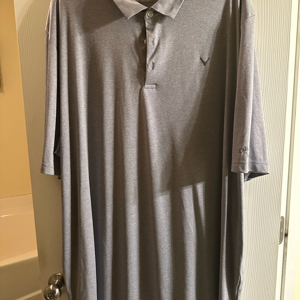 Callaway Opti Dri Performance Solid Gray Polo Shi… - image 1